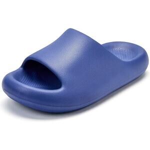 New Falada Mens Size 11.5 Royal Blue Slide On Mule Slipper Cushioned House Shoes